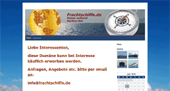 Desktop Screenshot of frachtschiffe.de